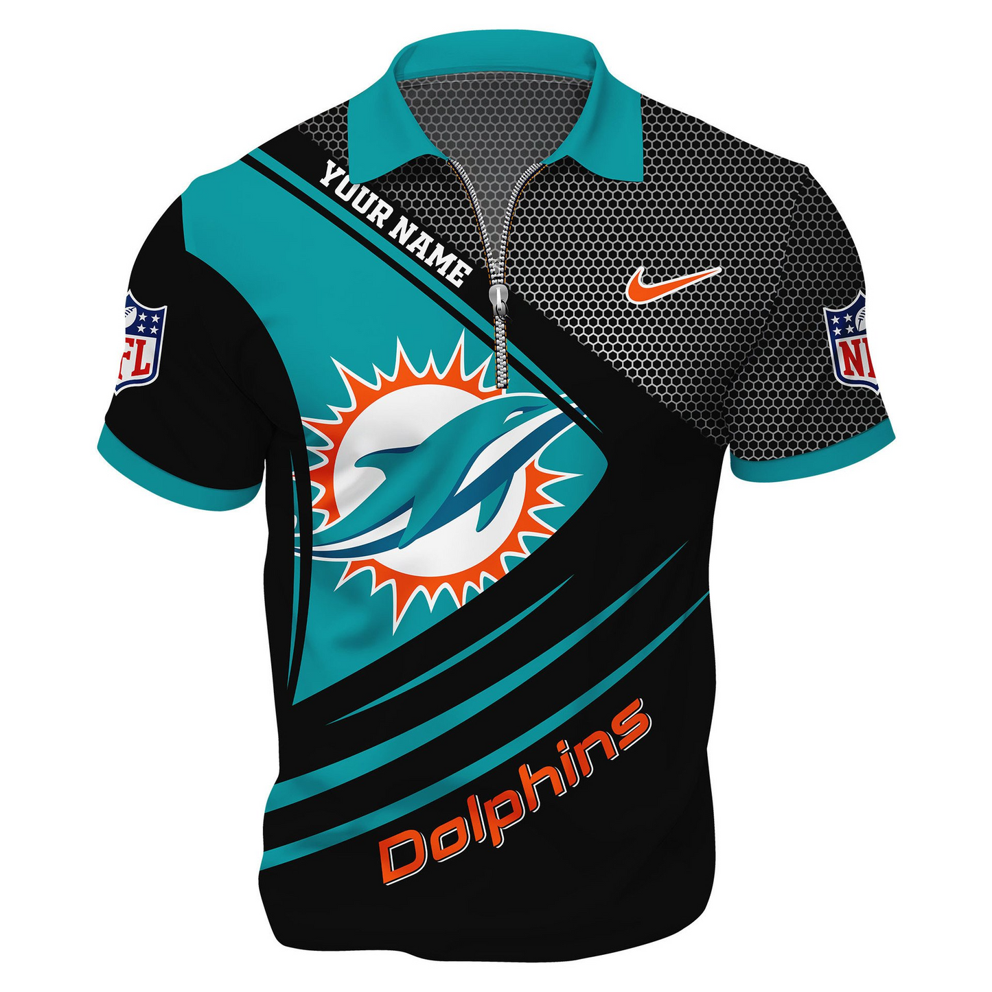 MD Premium NFL Game Day Polo With Zipper Shirt DDT NTL