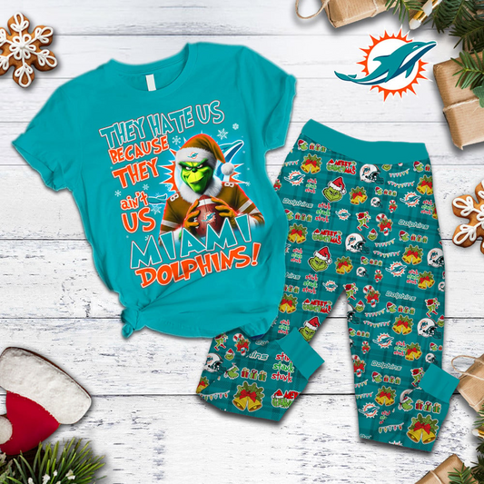 MD Premium NFL They Ain't Us Grinch Pajamas Set DDT CTND