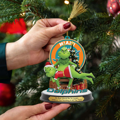 MD Premium NFL x Grinch Acrylic Ornament DDT NTL