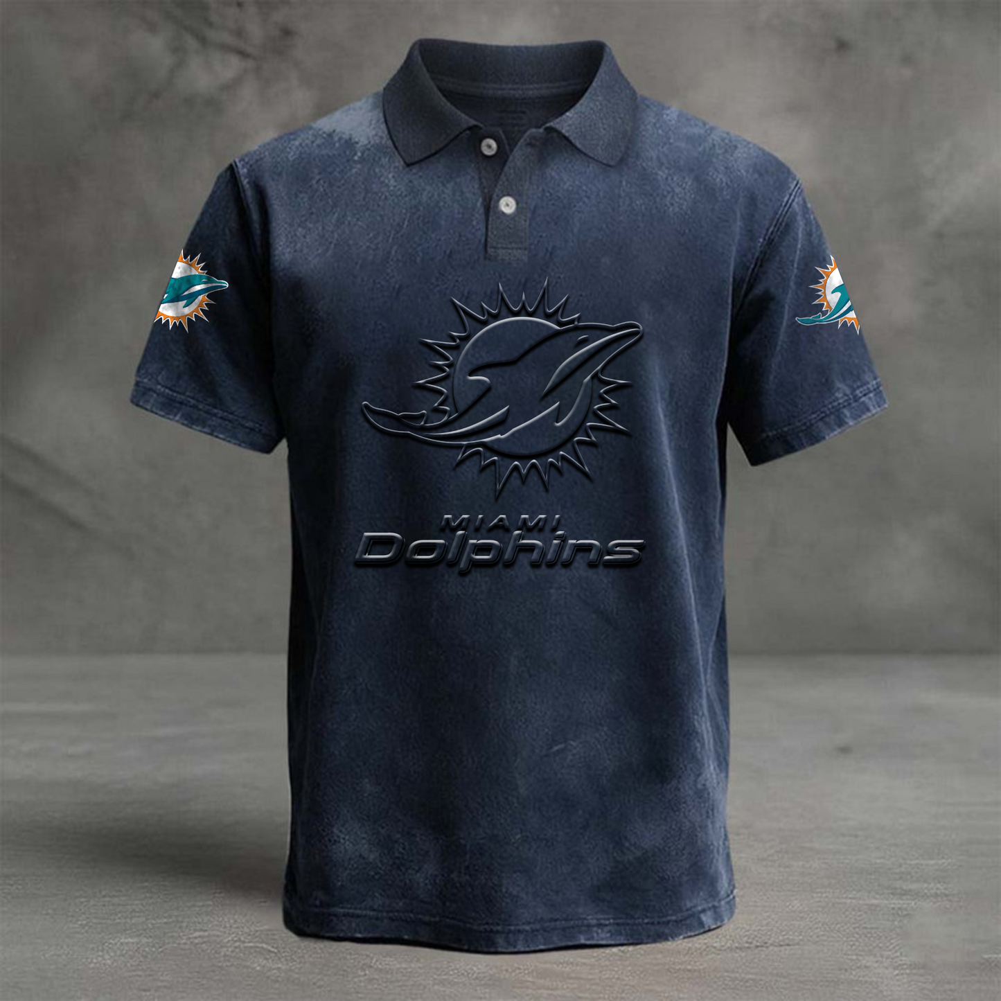 MIA x NFL Embossed Polo Shirt DATND TANTD
