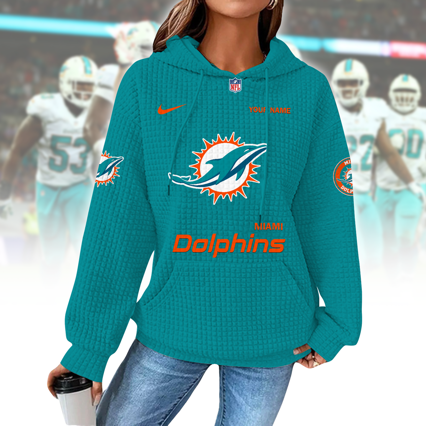 MIA x NFL Waffle Hoodie  0310 DatND DVT