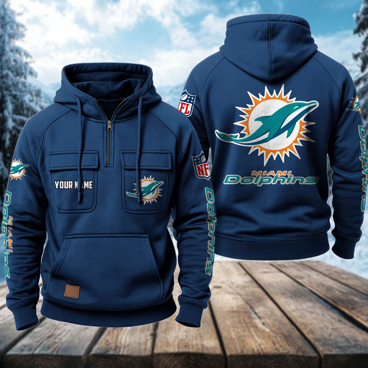 MIA x NFL Premium Hoodie DATND TANTD