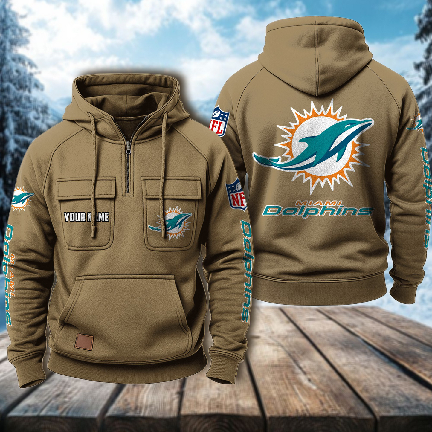MIA x NFL Premium Hoodie DATND TANTD