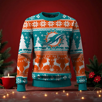 MIA x NFL Premium Ugly Christmas Sweater DatND DVT