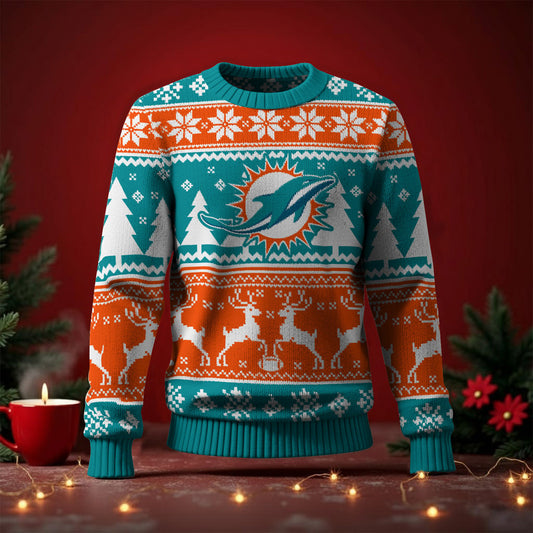 MIA x NFL Premium Ugly Christmas Sweater DatND DVT