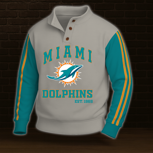 MIA x NFL Stand Collar Sweatshirt DATND TANTD 031025