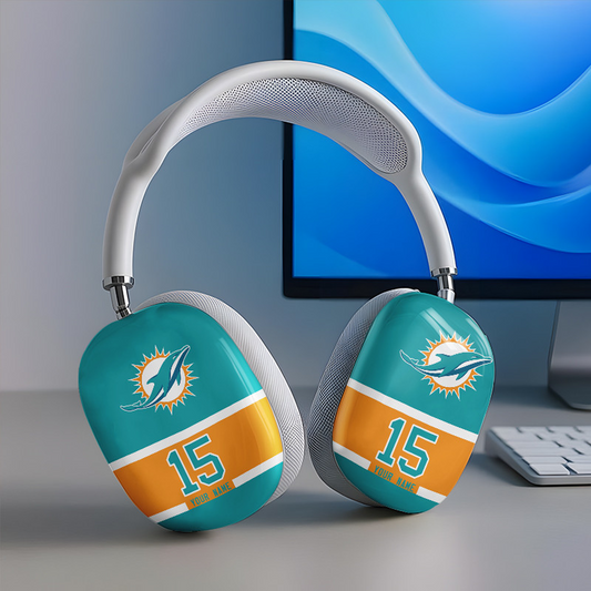 MIA x NFL Special Airpod Max Case Cover Personalized DATND TANTD