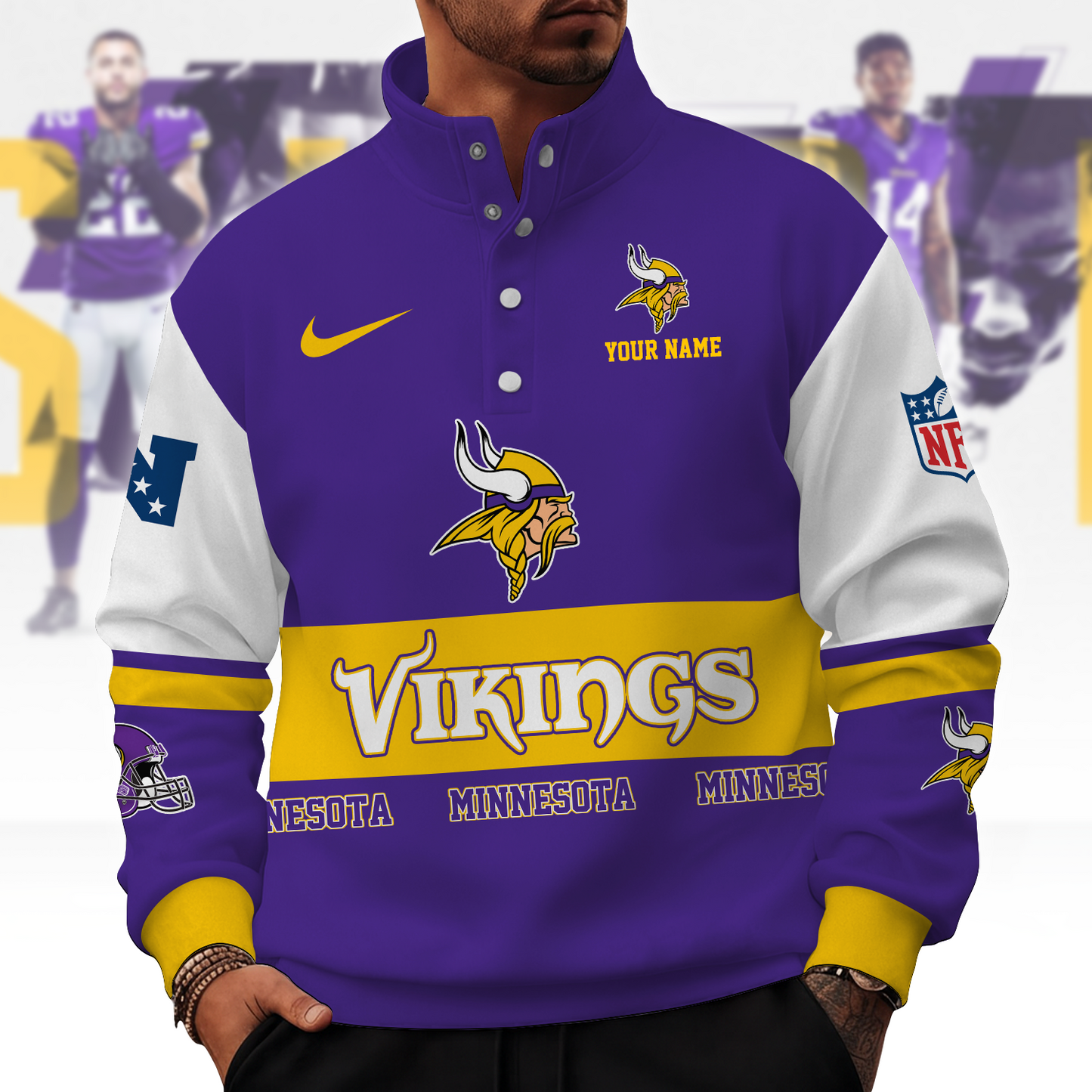 MIN x NFL Stand Collar Sweatshirt 0210 DatND DVT