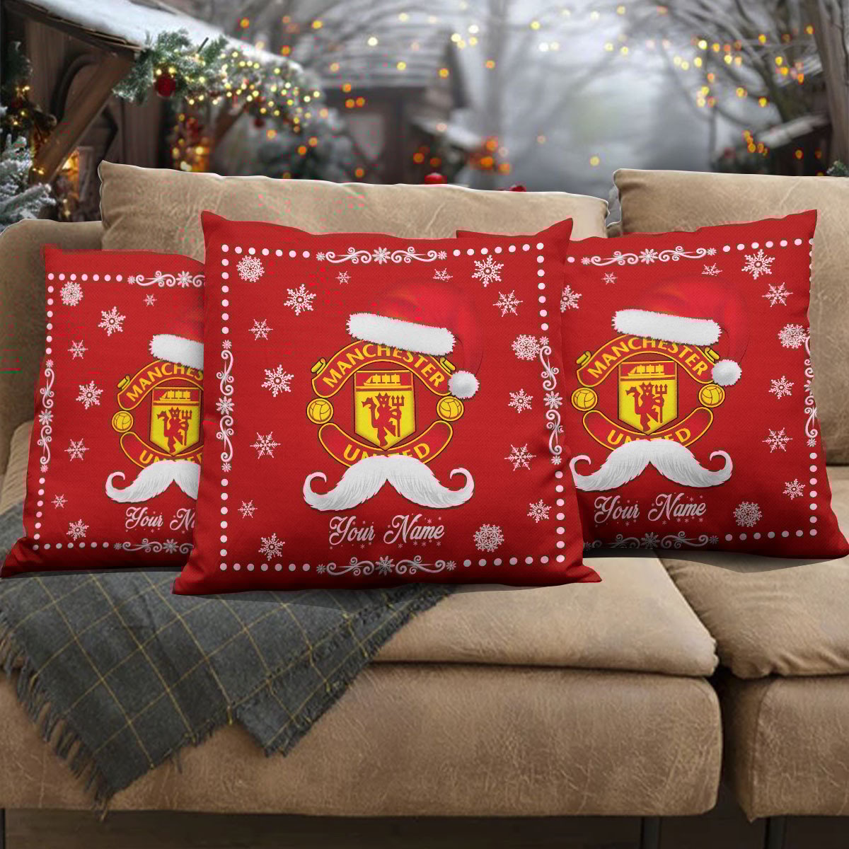 MUN x EPL Christmas Pillow DatND DVT