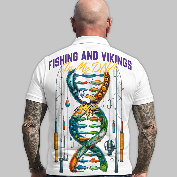 MV Premium NFL Fishing In My DNA Polo Shirt DDT CTND