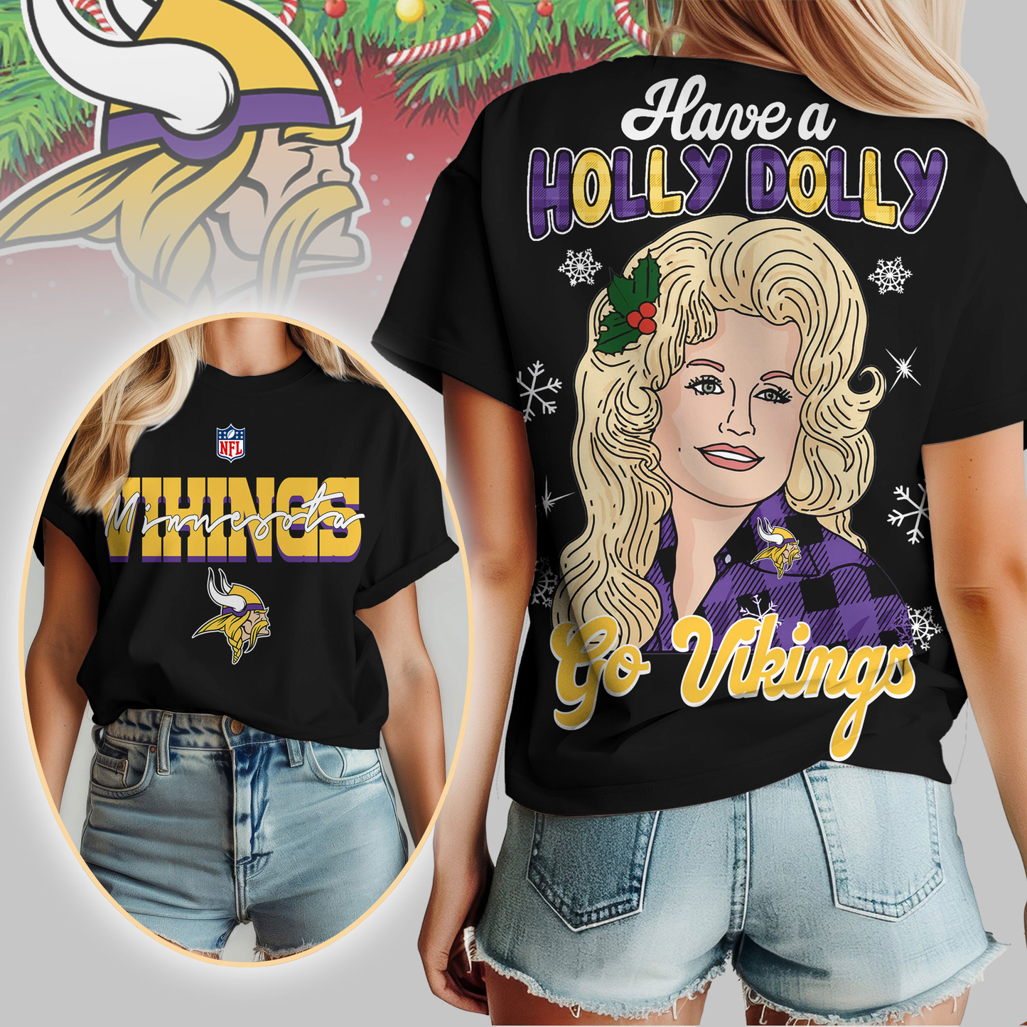 MV Premium NFL Have A Holly Dolly Women Shirt DDT CTND