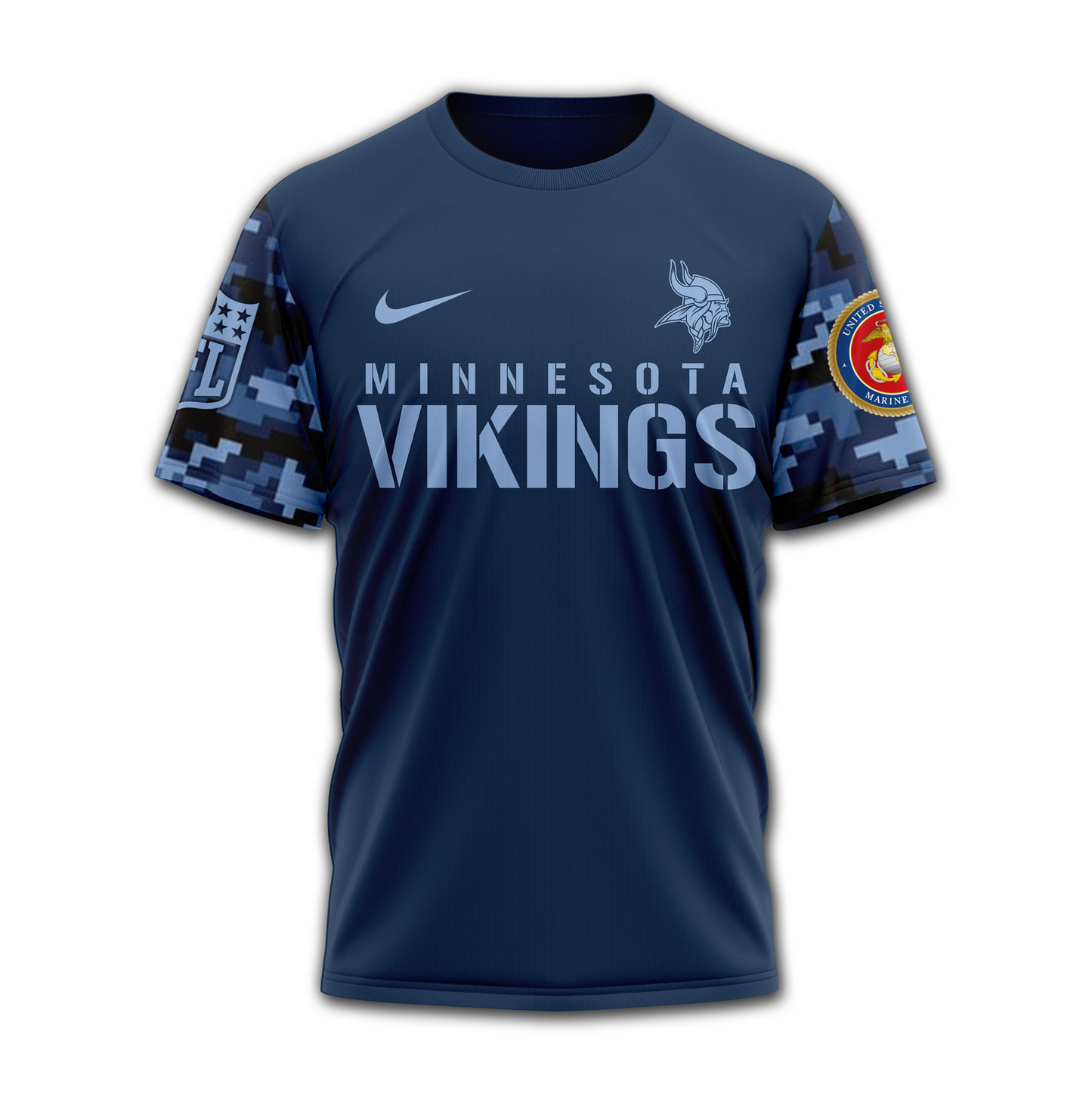 MV Premium NFL Navy Veteran Popeye 3D Shirt DDT CTND