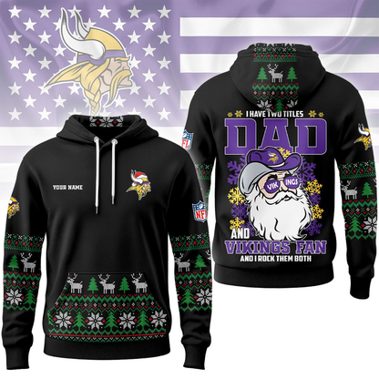 MV Premium NFL Personalized Papa Claus Hoodie DDT CTND