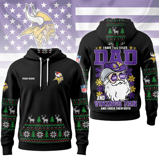 MV Premium NFL Personalized Papa Claus Hoodie DDT CTND
