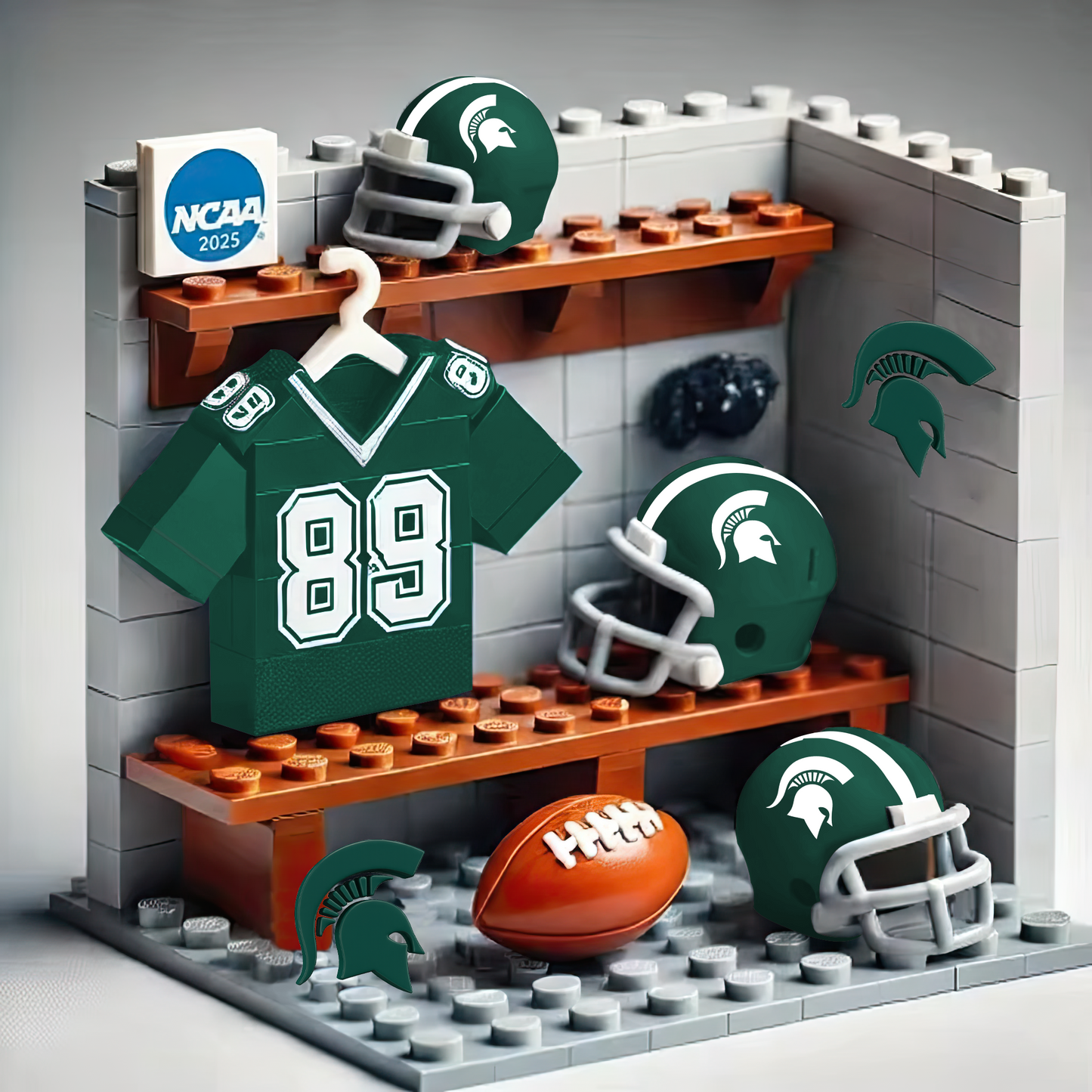 NCAA Teams Custom Building Blocks Creative Peripheral Gift Model Toy Mini Changing Room  DDT CTND