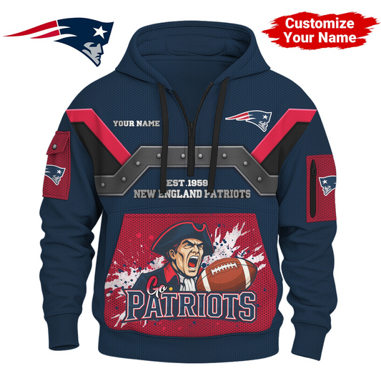 NEP Premium NFL 3D Half Zip Hoodie DDT NTL