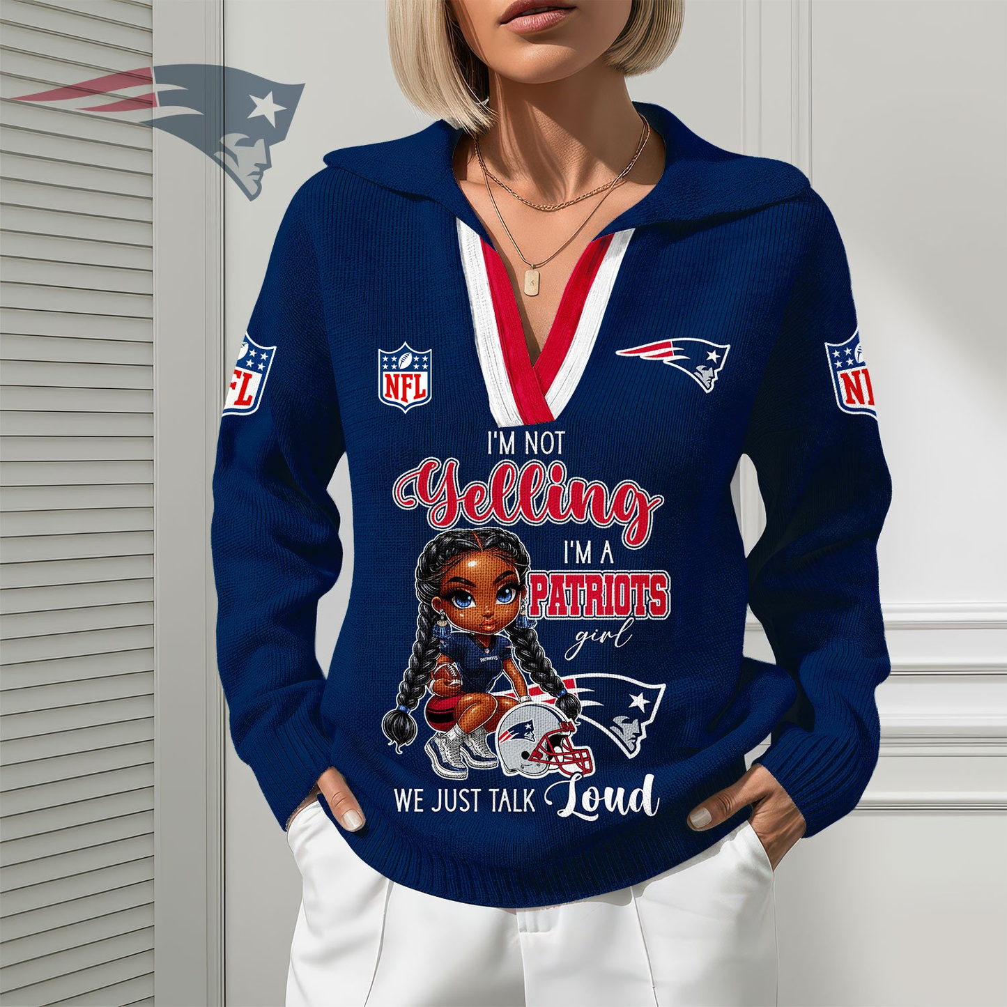 NEP Premium NFL Fan Classic Knit Pullover DDT CTND