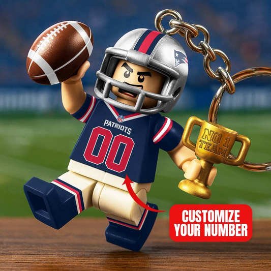 NEP Premium NFL Lego No. 1 Team Personalized Key Chain DDT NTL