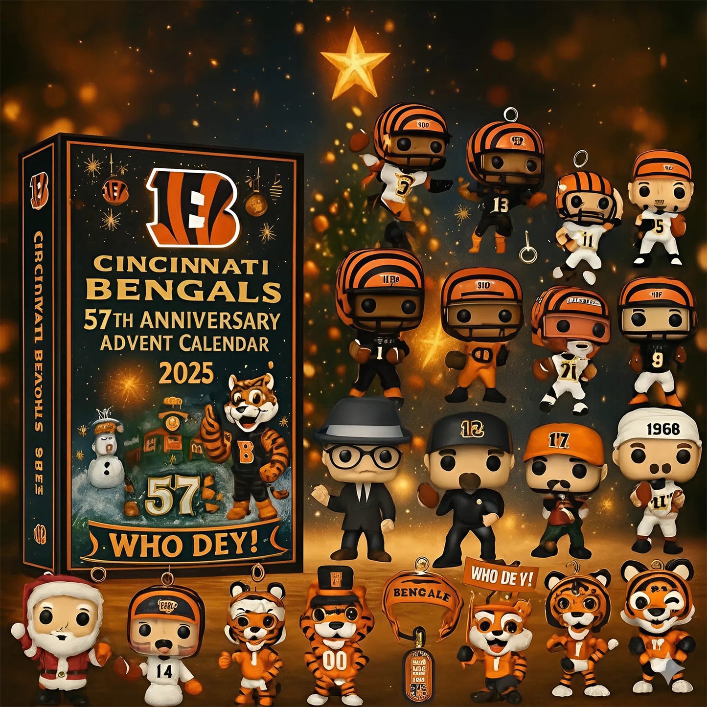 NFL CIN Team Advent Calendar Christmas V1 NAK NHM