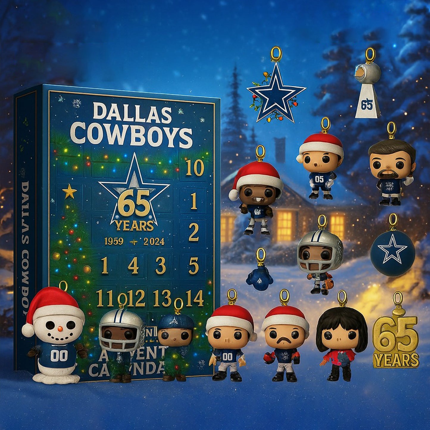 NFL DAL Team Advent Calendar Christmas V1 NAK NHM