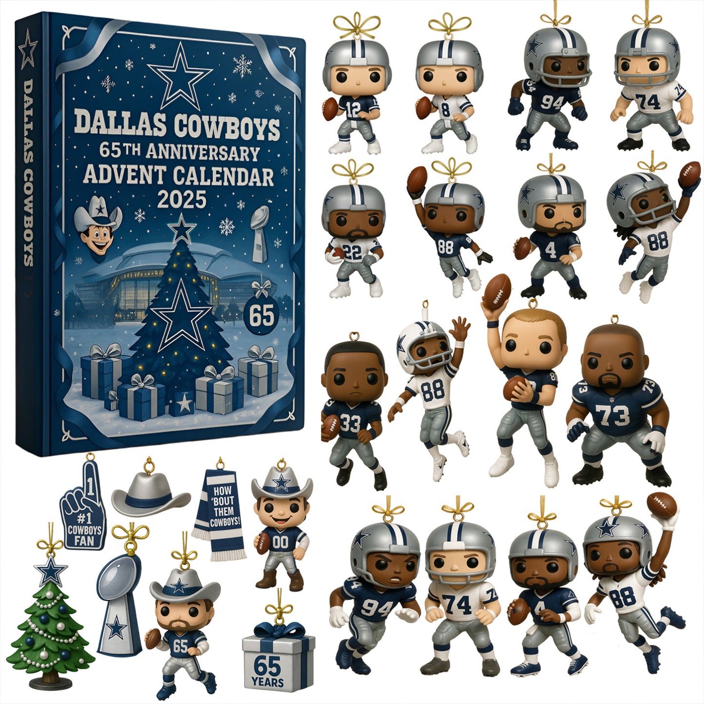 NFL DAL Team Advent Calendar Christmas V1 NAK NHM