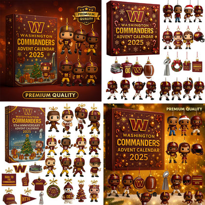 NFL WAS Team Advent Calendar Christmas V1 NAK NHM