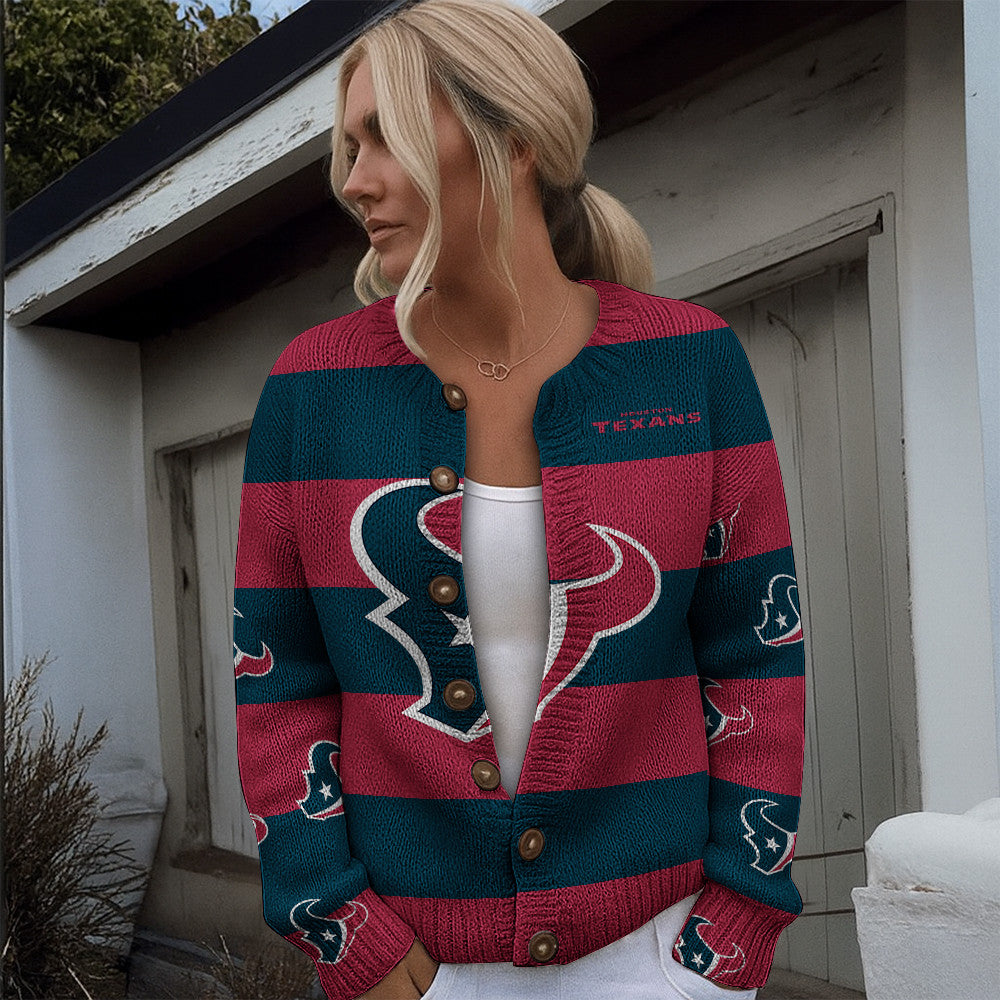 NFL x HOU Women's Cardigan Sweater HLP