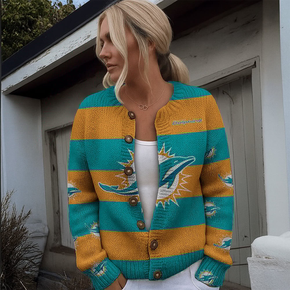 NFL x MIA Women's Cardigan Sweater HLP