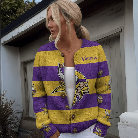 NFL x MIN Women's Cardigan Sweater HLP