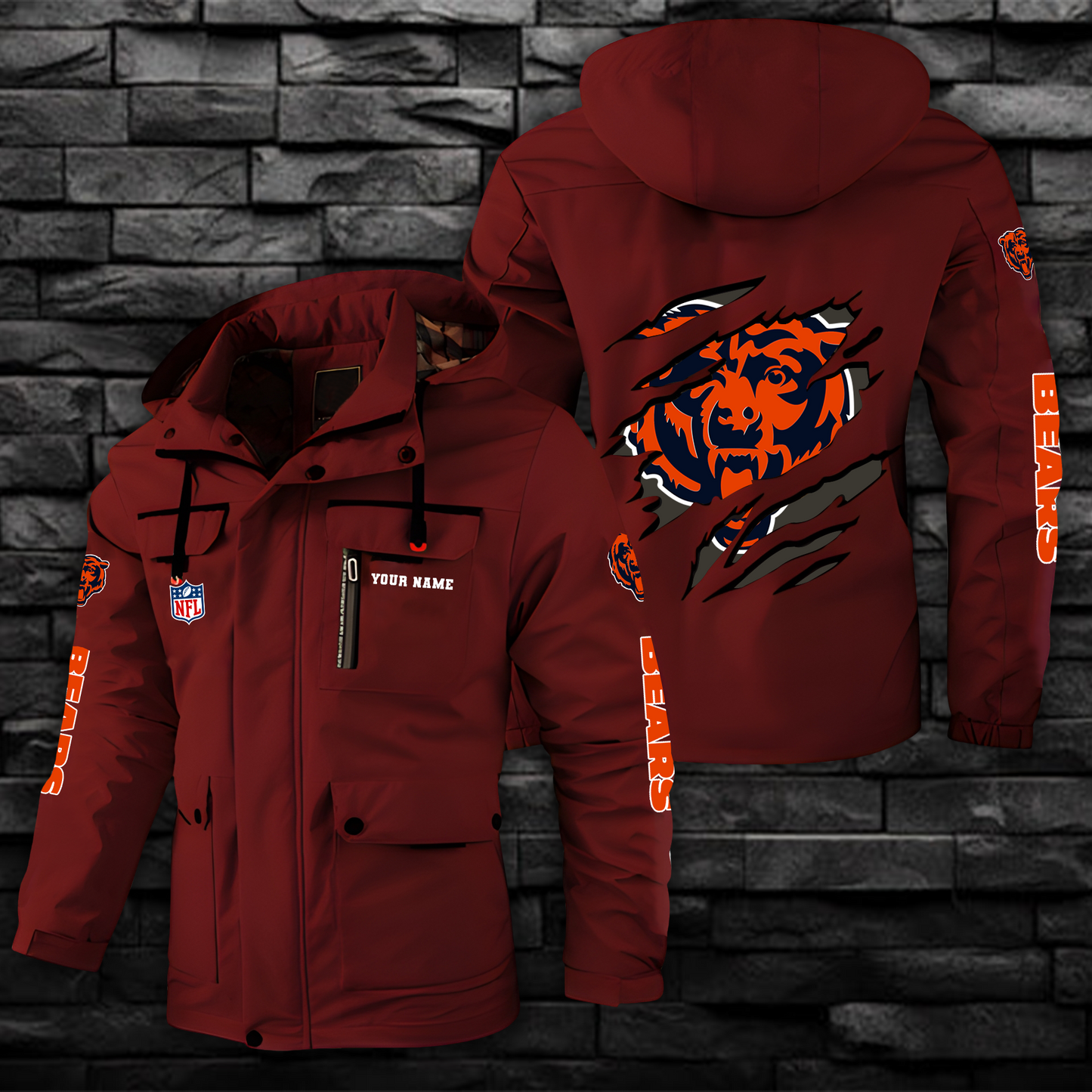 NFL x CB Windbreaker Hooded Jacket  V1 NAK NHM