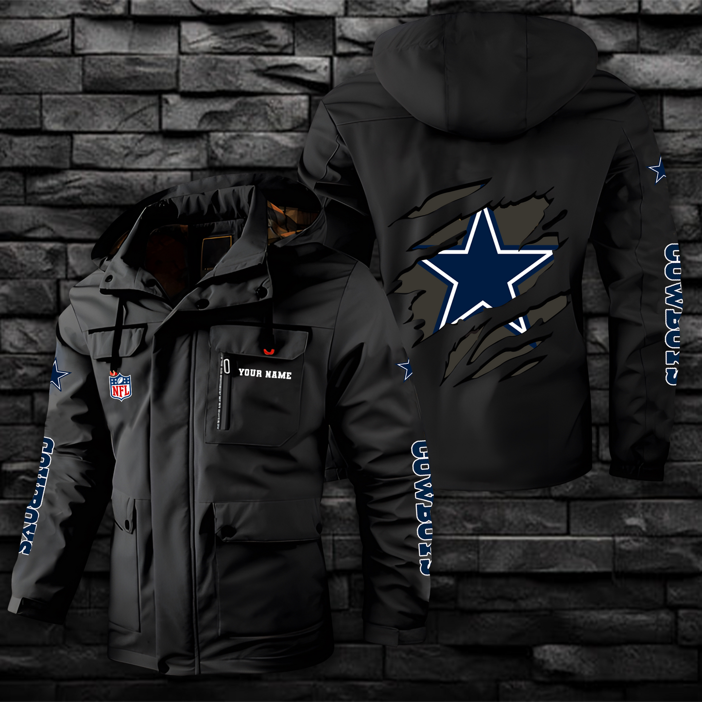 NFL x DLCB Windbreaker Hooded Jacket  V1 NAK NHM