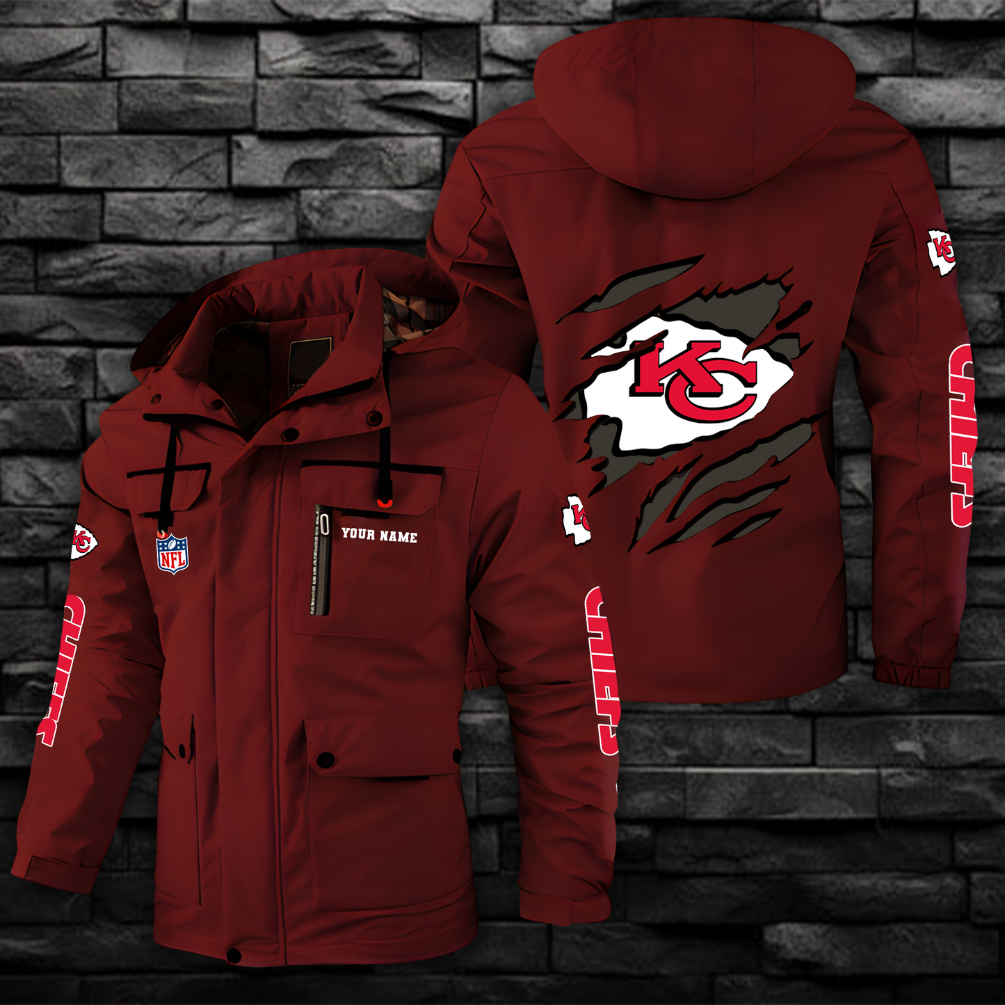 NFL x KC Windbreaker Hooded Jacket  V1 NAK NHM