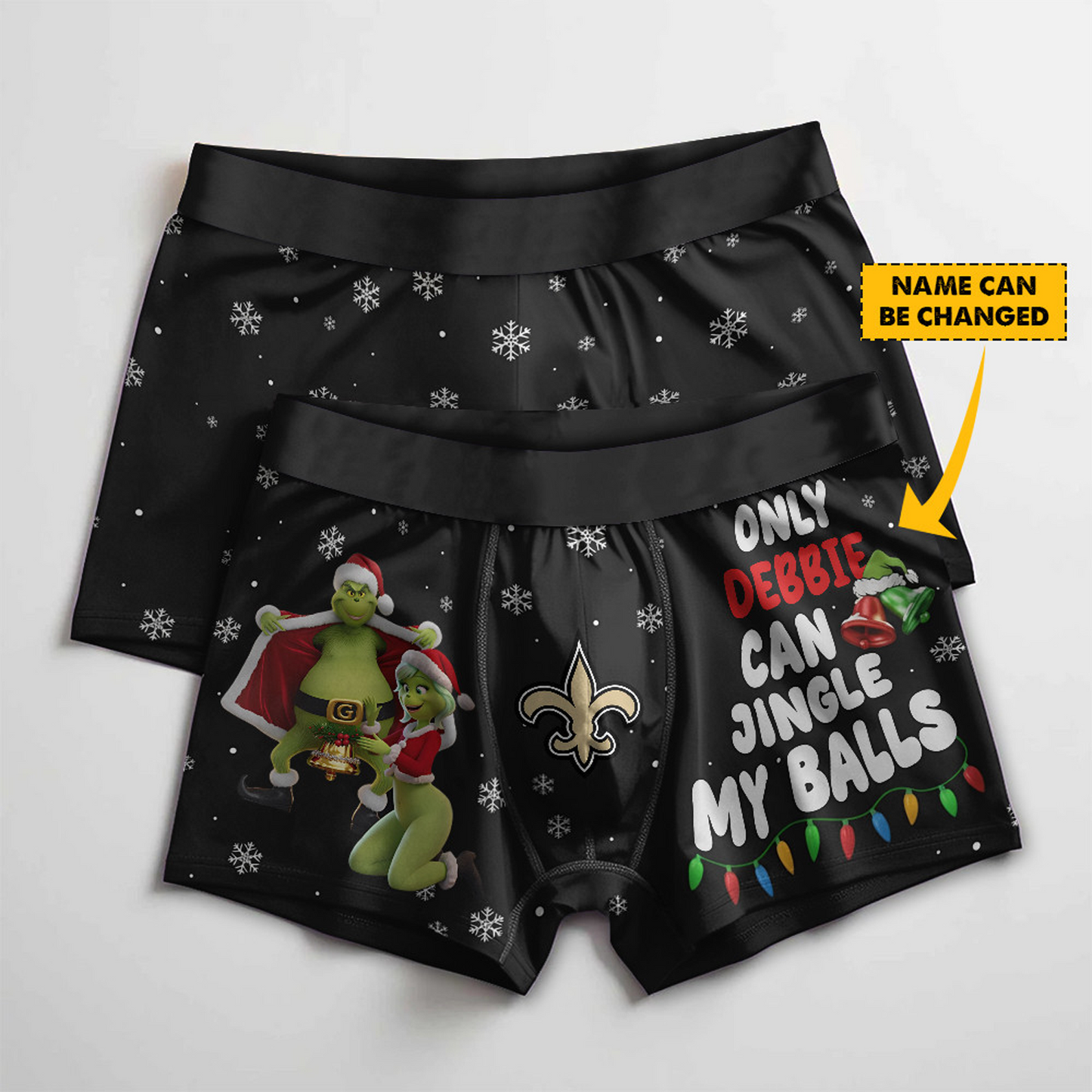 NO x NFL Funny Grinch Men Boxers Personalized Any Name DatND DVT