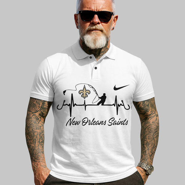 NOS Premium NFL Fishing In My DNA Polo Shirt DDT CTND