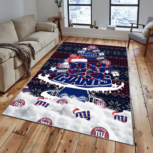 NYG NFL Chrismas Carpet Rug DDT NTL