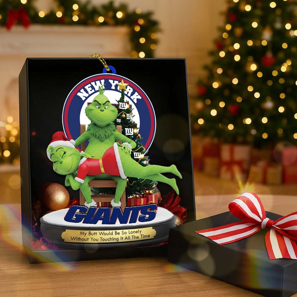 NYG Premium NFL x Grinch Acrylic Ornament DDT NTL