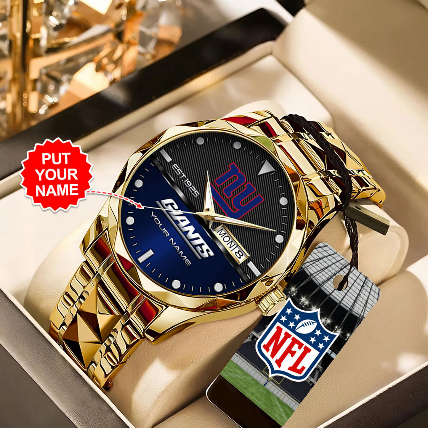 NYG x NFL Alloy Luxury Quartz Watch DATND TANTD
