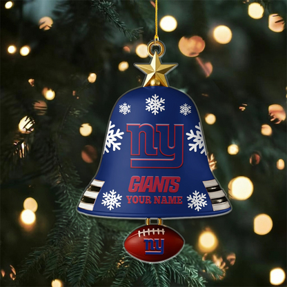 NYG x NFL Christmas Bell Ornament Custom Any Name DatND DVT