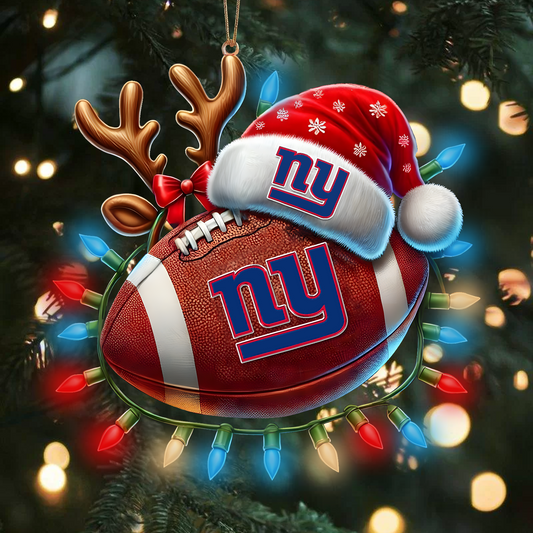 NYG x NFL Christmas Lights Football Ornament 0110 DatND ThuongNH