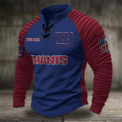 NYG x NFL Men Stand Collar Long Sleeve Top DDT  CTND