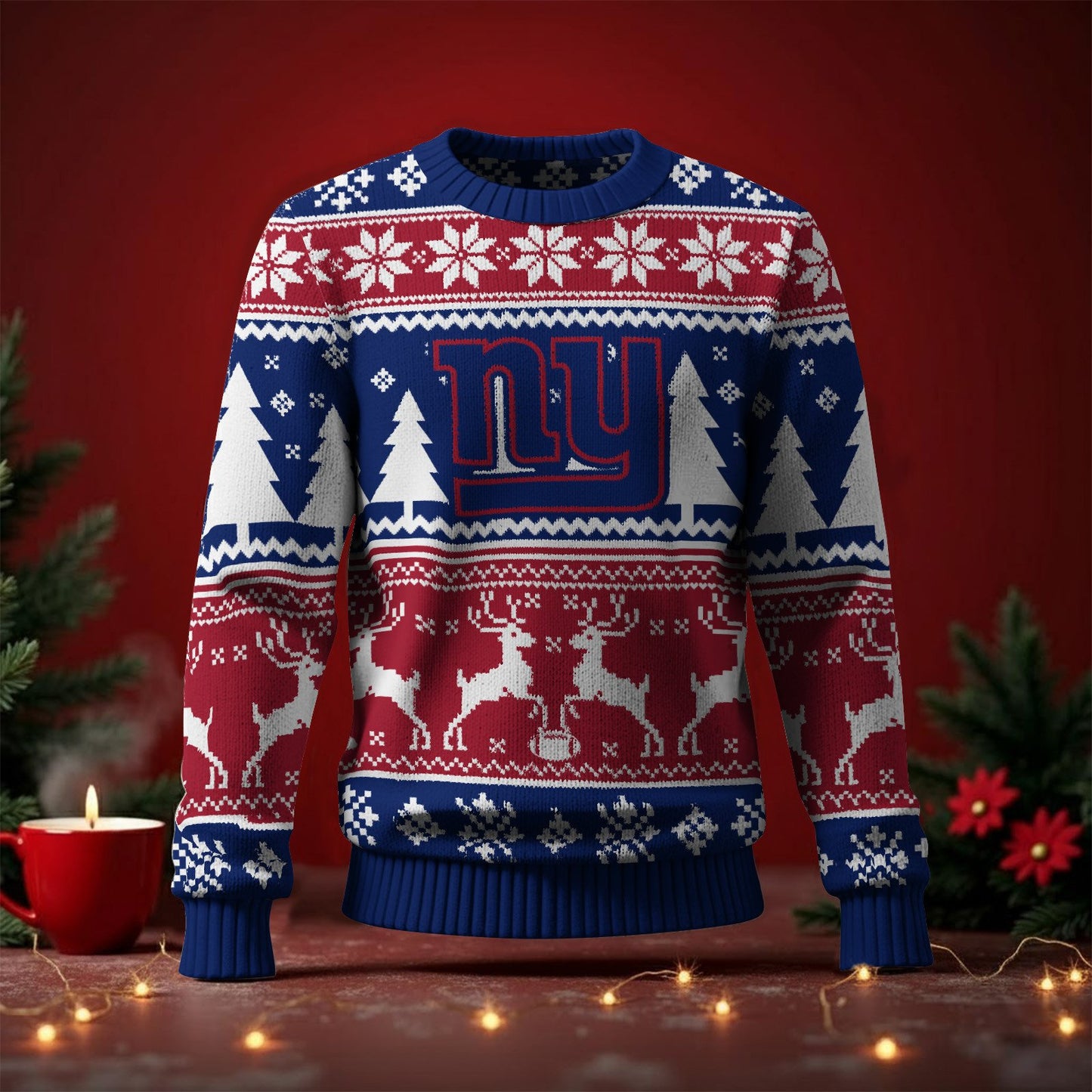 NYG x NFL Premium Ugly Christmas Sweater DatND DVT