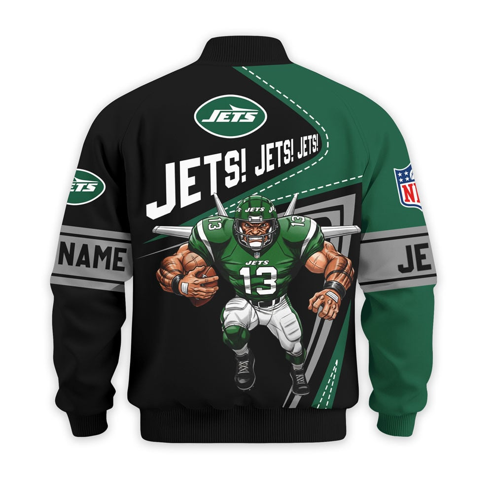 NYJ Premium NFL Game Day 3D Bomber Jacket DDT NTL