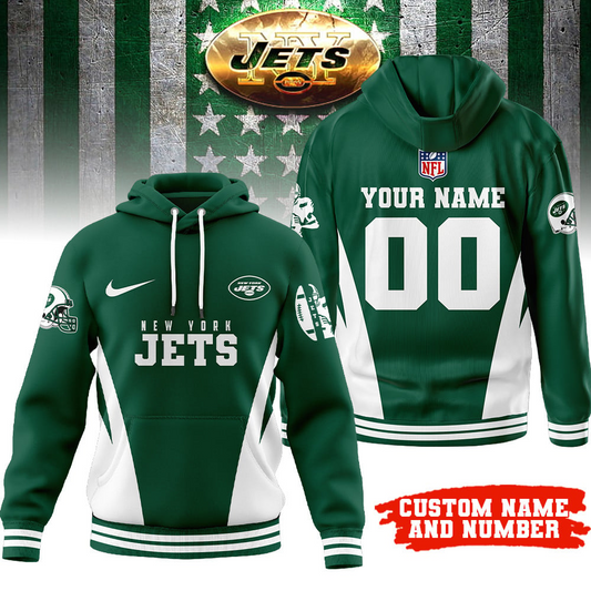 NYJ Premium NFL Personalized Fan Hoodie DDT NTL
