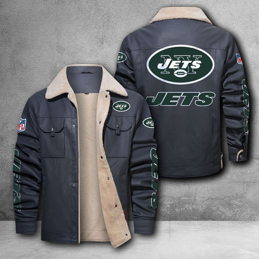 NYJ X NFL LEATHER JACKET DATND THUONGNH