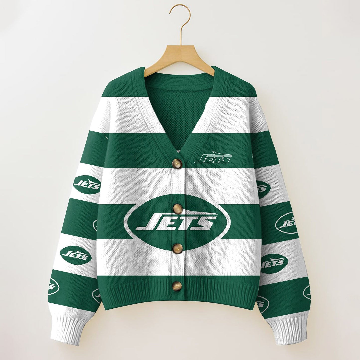 NYJ x NFL Cardigan Sweatshirt With Button  DatND DVT