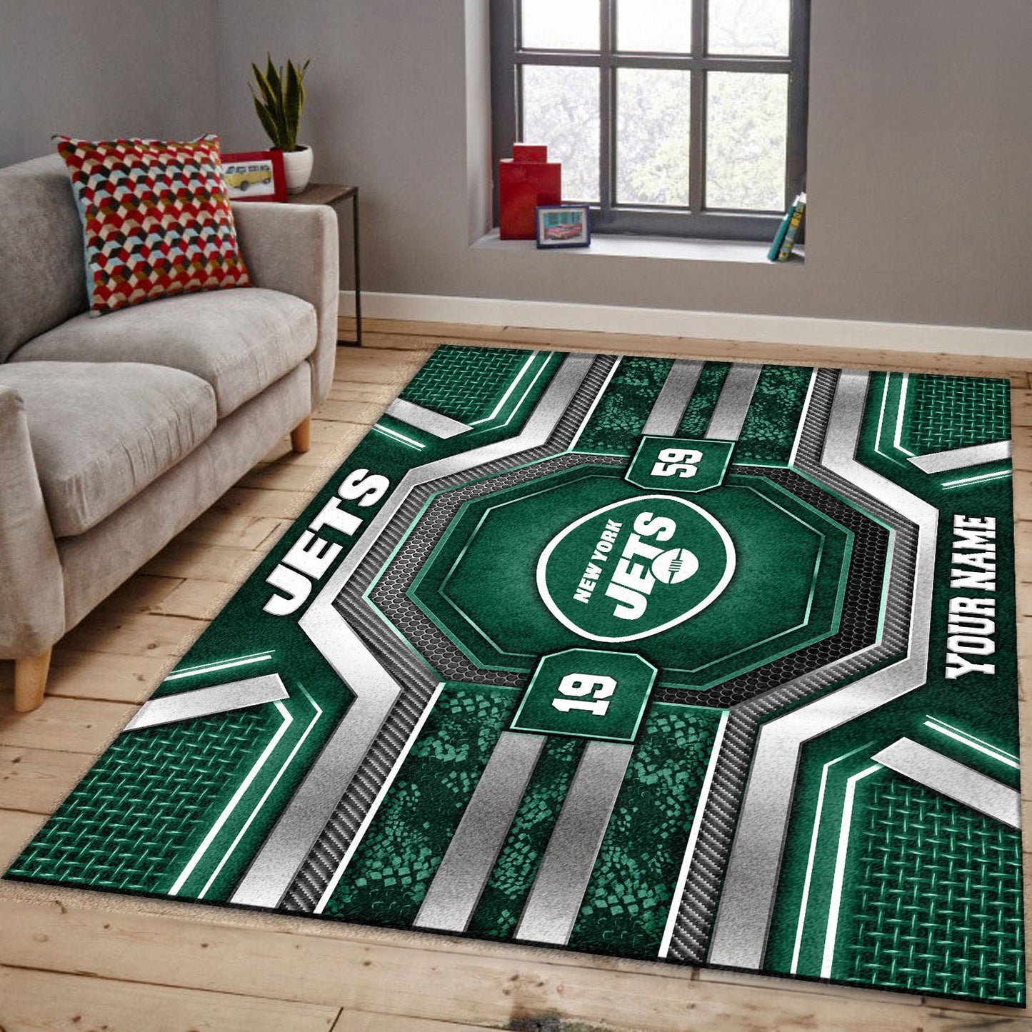 NYJ x NFL Custom Rug DatND DVT