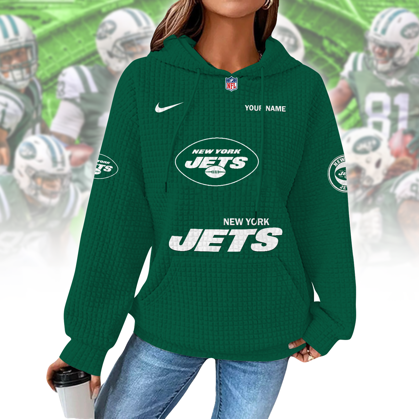 NYJ x NFL Waffle Hoodie  0310 DatND DVT