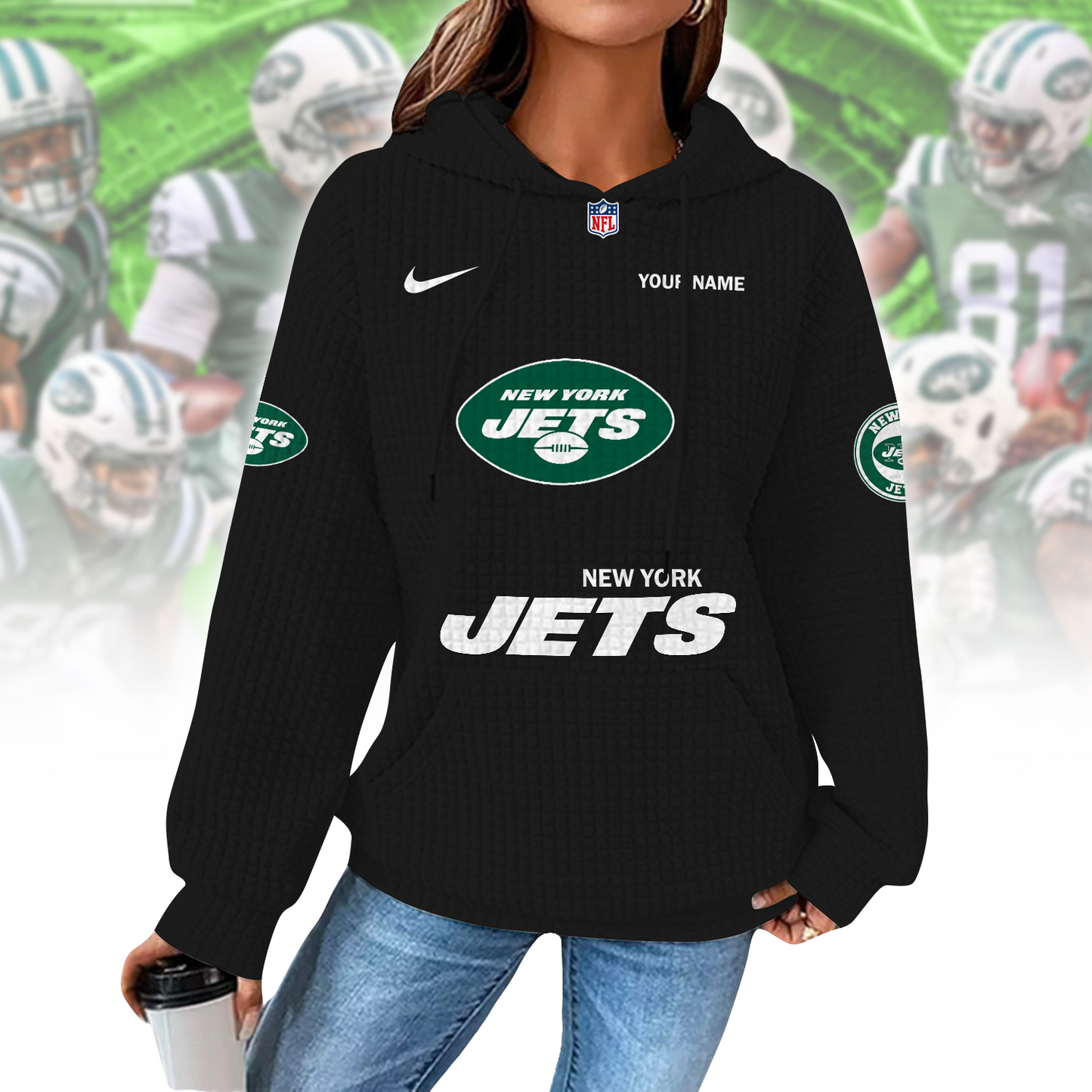 NYJ x NFL Waffle Hoodie  0310 DatND DVT