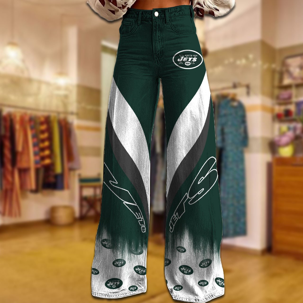 NYJ x NFL Women's Casual Wide Leg Pants DATND TANTD 281025