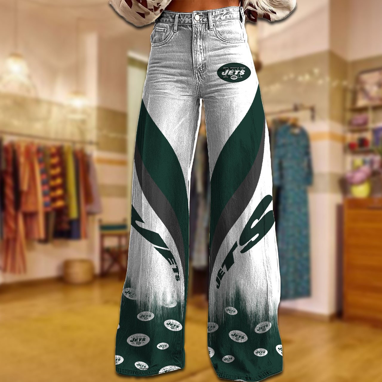 NYJ x NFL Women's Casual Wide Leg Pants DATND TANTD 281025